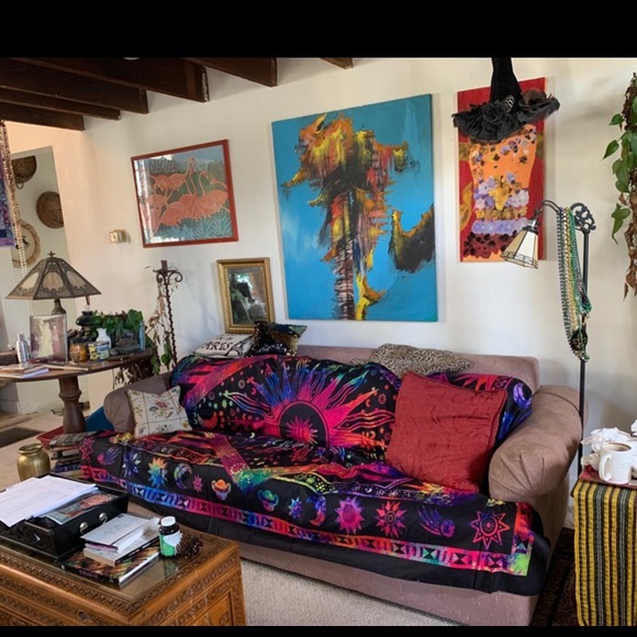 XL Sun and Moon Tapestry Bohemian Stars Planet - Picture 6 of 6